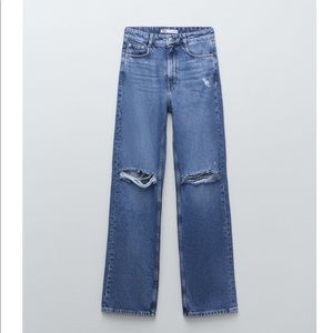 ZARA Full Length Ripped Jeans